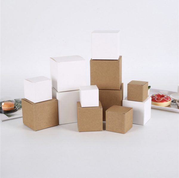 Cajas de cartón Kraft/Blanco Set de 50 uds.