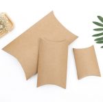 Cajas almohada de cartón Kraft/Blanco Set de 100 uds. - Imagen 2