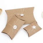 Cajas almohada de cartón Kraft/Blanco Set de 100 uds. - Imagen 4